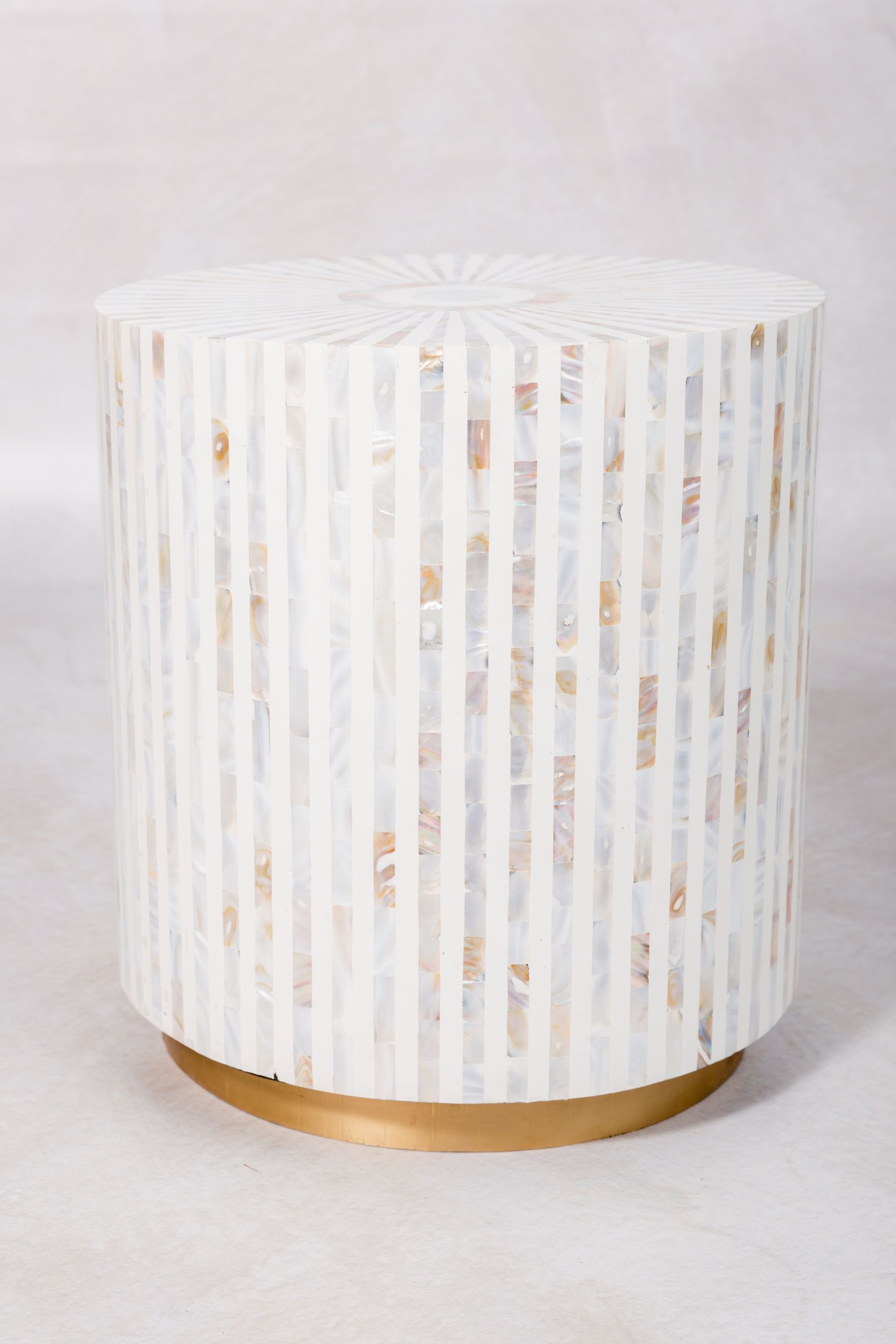 REKHA Round Mother Of Pearl Side Table